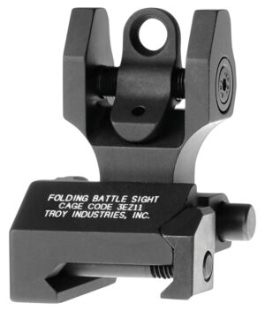 Troy AR-15 Round Rear Folding BattleSight - Black