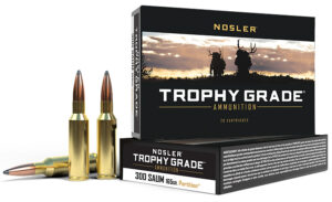 Nosler Trophy Grade 300 Rem SAUM 165gr Nosler Spitzer Partition Ammo - 20rd