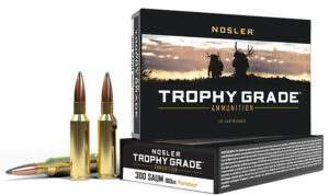 Nosler Trophy Grade 300 Rem SAUM 180gr Nosler Spitzer Partition Ammo - 20rd