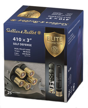 Sellier & Bellot Self Defense 410 Gauge 3" 15 Pellets 11/16oz 000 Buck Shot Ammo - 25rd