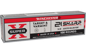 Winchester Super X 21 Sharp 34gr Jacketed Hollow Point Ammo - 100rd