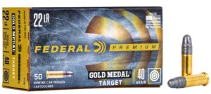 Federal Premium Gold Medal 22 LR 40gr LRN HV Match - 50rd