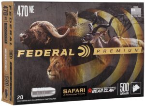 Federal Premium Safari Cape-Shok 470 NitroExpress 500gr Trophy Bonded Sledgehammer Solid Ammo - 20rd