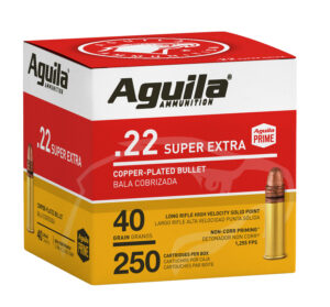 Aguila 22 LR 40Gr Solid Point Hi-Velocity Ammo - 250rds