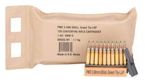PMC X-TAC 5.56x45mm NATO 62gr LAP Green-Tip Ammo - 120rds