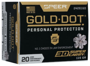 Speer Gold Dot 30 Super Carry 115gr GDHP Personal Protection Ammo - 20rd