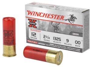 Winchester Super-X 12 Gauge 2-3/4" 9 Pellet 00 Buck Ammo - 5rds