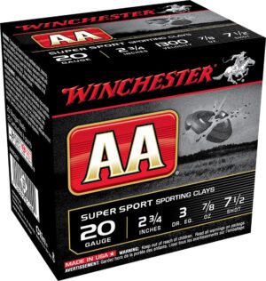 Winchester AA 20 Gauge 2-3/4" 7/8oz #7-1/2 Shot Ammo - 25rds