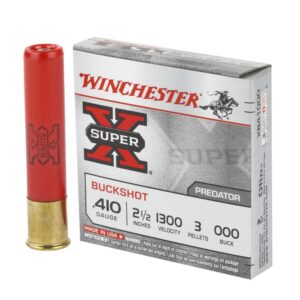 Winchester Super-X 410 Gauge 2-1/2" 3 Pellets 000 Buck Ammo - 5rds