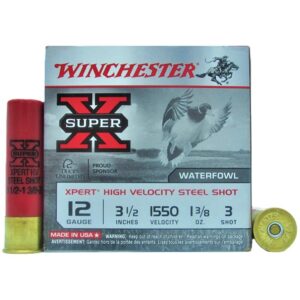 Winchester 12 Gauge Super-X 3-1/2" 1-3/8oz #3 Shot Ammo - 25rds
