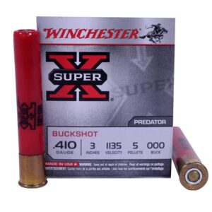Winchester Super-X 410 Gauge 3" 5 Pellets 000 Buckshot Ammo - 5rds
