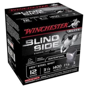 Winchester Blind Side 12 Gauge 3-1/2" 1-5/8oz #3 Shot Ammo - 25rds