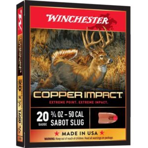 Winchester 20ga 2-3/4" 3/4oz 50cal Sabot Slug Ammo - 5rds