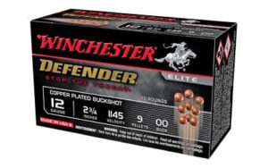 Winchester Defender 12 Gauge 2-3/4" 9 Pellets 00 Buck Ammo - 10rds