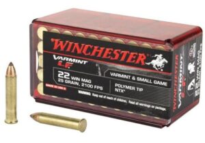 Winchester Varmint LF 22 Win Mag 25gr PT NTX Ammo - 50rds