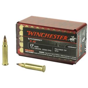 Winchester Varmint LF 17 HMR 15.5gr PT NTX Ammo - 50rds