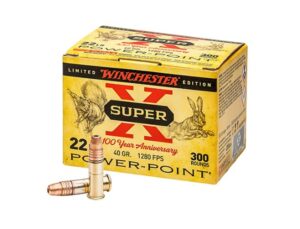 Winchester Super-X 22LR 40gr Power-Point 100 Year Anniversary Ammo - 300rds