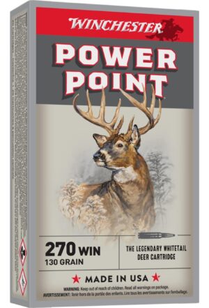 Winchester 270 Win 130gr Power-Point Ammo - 20rds
