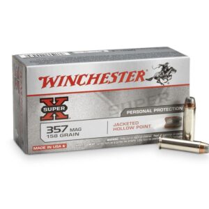 Winchester Super-X 357 Mag 158gr JSP Ammo - 50rds
