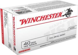 Winchester USA White Box 40 S&W 165gr FMJ Ammo Value Pack - 100rds