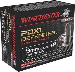Winchester Defender 9mm +P 124gr Defender BJHP Ammo - 20rds