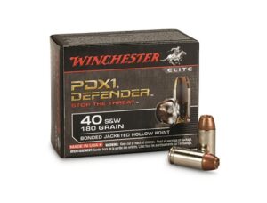 Winchester Defender 40 S&W 180gr Bonded JHP Ammo - 20rds