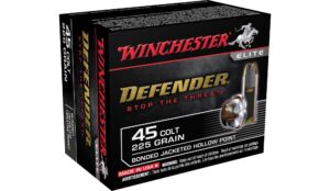Winchester 45 Colt 225gr BJHP Defender Ammo - 20rds