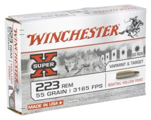 Winchester Super-X 223 REM 55gr BTHP Ammo - 20rds