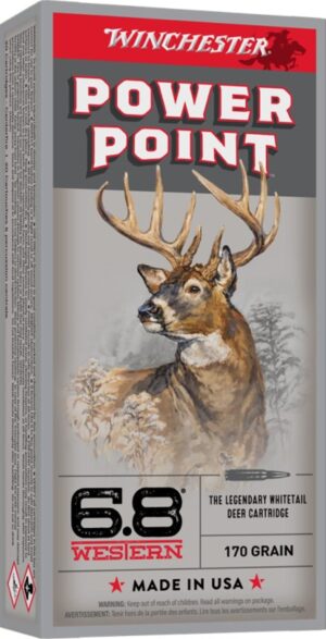 Winchester 6.8 Western 170gr Power Point Ammo - 20rds