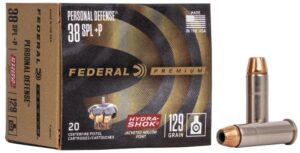 Federal Personal Defense 38 Spl +P 129gr Hydra-Shok JHP Ammo - 20rds