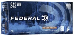 Federal Power-Shok 243 Win 80gr JSP Ammo - 20rds