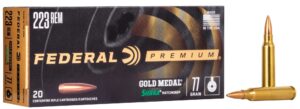 Federal 223 Rem 77gr Sierra Matchking BTHP Ammo - 20rd