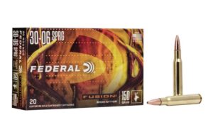 Federal Fusion 30-06 Sprg 150gr Bonded Soft Point Ammo - 20rd