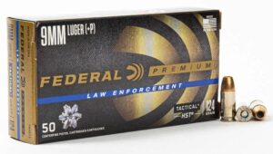 Federal Law Enforcement 9mm Luger +P 124gr Tactical HST Ammo - 50rds