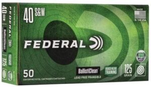 Federal BallistiClean 40 S+W 125 Grain LF Frangible Ammo - 50rds