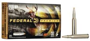 Federal Premium 270 Win 130gr Trophy Bonded Tip Ammo - 20rd