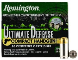 Remington Ultimate Defense 380 Auto 102 Grain BJHP Ammo - 20rds