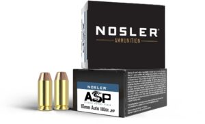 Nosler ASP 10mm Auto 180 Grain JHP Ammo - 50rd