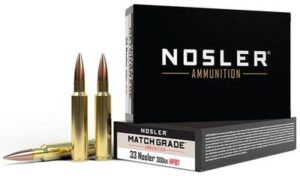 Nosler Match Grade 33 Nosler 300gr CC HPBT Ammo - 20rds