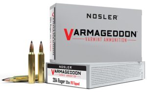 Nosler Varmageddon 204 Ruger 32gr Flat Base Tipped Ammo - 20rd