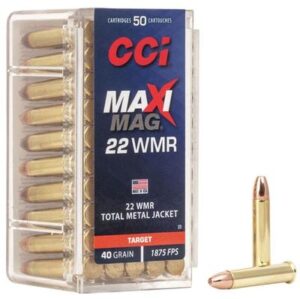CCI 22 WMR 40gr Total Metal Jacket Maxi Mag Ammo - 50rds