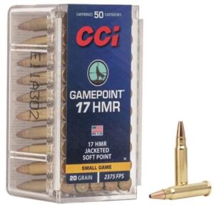 CCI Gamepoint 17 HMR 20 Grain JSP Ammo - 50rd