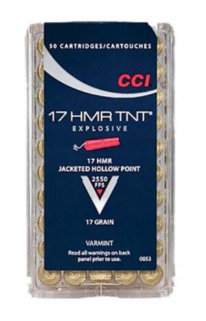 CCI TNT 17 HMR 17 Grain JHP Ammo - 50rd