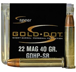 Speer Gold Dot Personal Protection 22 WMR 40gr GDHP-SB Ammo - 50rd