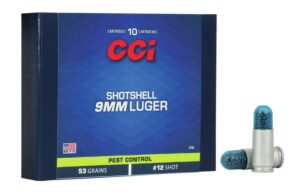CCI Pest Control Shotshell 9mm Luger 53 Grain #12 Shot Ammo - 10rd