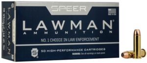 Speer Lawman 38 Spl +P 158gr TMJ Ammo - 50rds
