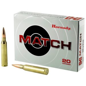 Hornady Match 338 Lapua Mag 250 gr Hollow Point Boat Tail Ammo - 20rd