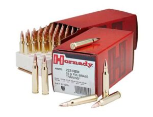 Hornady Custom 223 Rem 55gr FMJ Ammo - 50rd