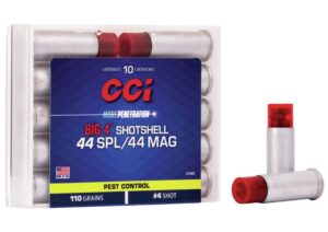 CCI Big 4 Shotshell Pest Control 44 Spl/44 Mag 110gr #4 Shot Ammo - 10rds