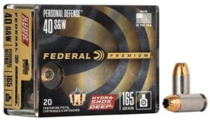 Federal Personal Defense Hydra-Shok Deep 40 S&W 165 Grain JHP Ammo - 20rds